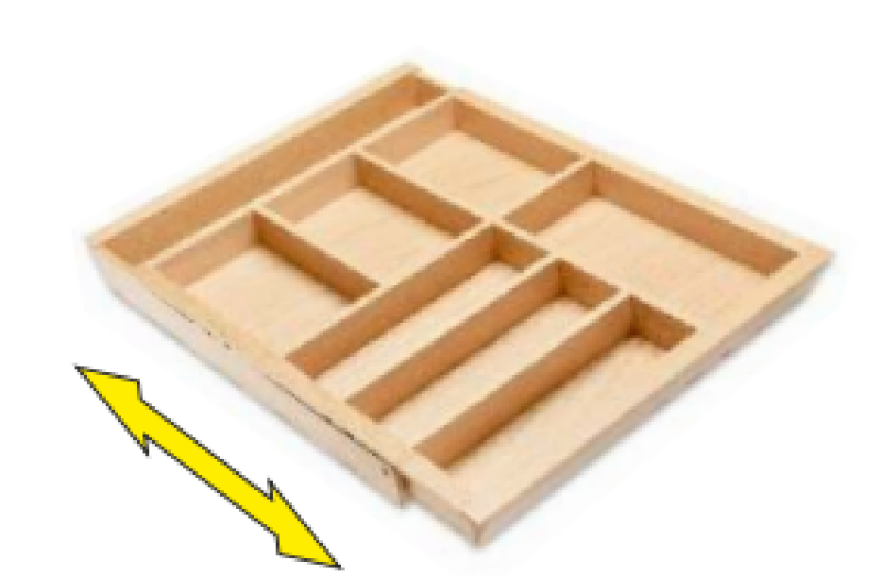 Decor Cutle Aterinlokero Keittiö Säädettävä Sisäosa 600-1000mm Kaapeille 1208966291