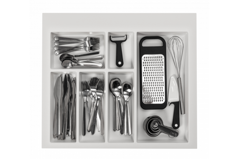 Decor Cutle Ruokailuvälinesisäosa Keittiönlaatikkoon 600 Valkoinen 1208966377