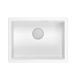 Quadri Newport II valkoinen graniitti upotettava pesuallas valkoinen 560x450 mm 1208966922