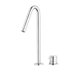 Waterevolution Flow 2-reikäinen pesuallashana, vaalea kulta, korkea V 120mm ulosvirtaus T1122VWGE