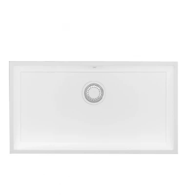 GraniteMy Universal graniitti suuri valkoinen pesuallas 74x40 cm valkoinen päältä asennettava, alta asennettava ja tasoon upotettava valkoisella tulppalla 1208967160