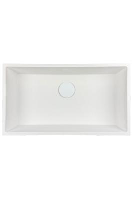 GraniteMy Universal graniitti suuri valkoinen pesuallas 74x40 cm valkoinen päältä asennettava, alta asennettava ja tasoon upotettava valkoisella tulppalla 1208967160