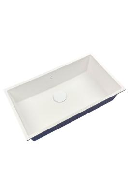 GraniteMy Universal graniitti suuri valkoinen pesuallas 74x40 cm valkoinen päältä asennettava, alta asennettava ja tasoon upotettava valkoisella tulppalla 1208967160