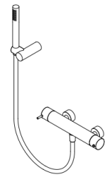 Waterevolution Flow suihkutermostaatti suihkusarjalla kromi T140TN01