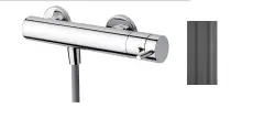 Waterevolution Flow suihkutermostaatti suihkusetillä, pyöreä PVD gun metal T140TNRGME