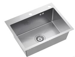 Quadri Dixton 60 RVS allas 580x450 mm hanareiällä ja lisävarusteella 1208967194