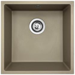 GraniteMy Universal graniitti taupe pesuallas 40x40 cm päälle asennettava, alta asennettava ja tasoon upotettava ruostumaton teräs tulppa 1208967211
