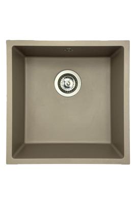 GraniteMy Universal graniitti taupe pesuallas 40x40 cm päälle asennettava, alta asennettava ja tasoon upotettava ruostumaton teräs tulppa 1208967211
