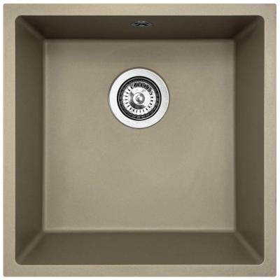 GraniteMy Universal graniitti taupe pesuallas 40x40 cm päälle asennettava, alta asennettava ja tasoon upotettava ruostumaton teräs tulppa 1208967211