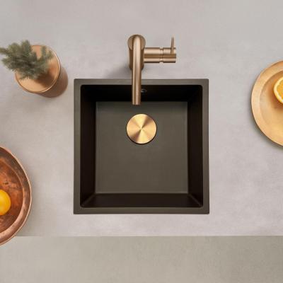 GraniteMy Universal graniittinen kahvila-allas 40x40 cm päällirakenne, alarakenne ja tasorakenne kuparitulppa 1208967217