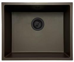 GraniteMy Universele granieten café spoelbak 50x40 cm voor opbouw, onderbouw en vlakbouw met zwarte plug 1208967228