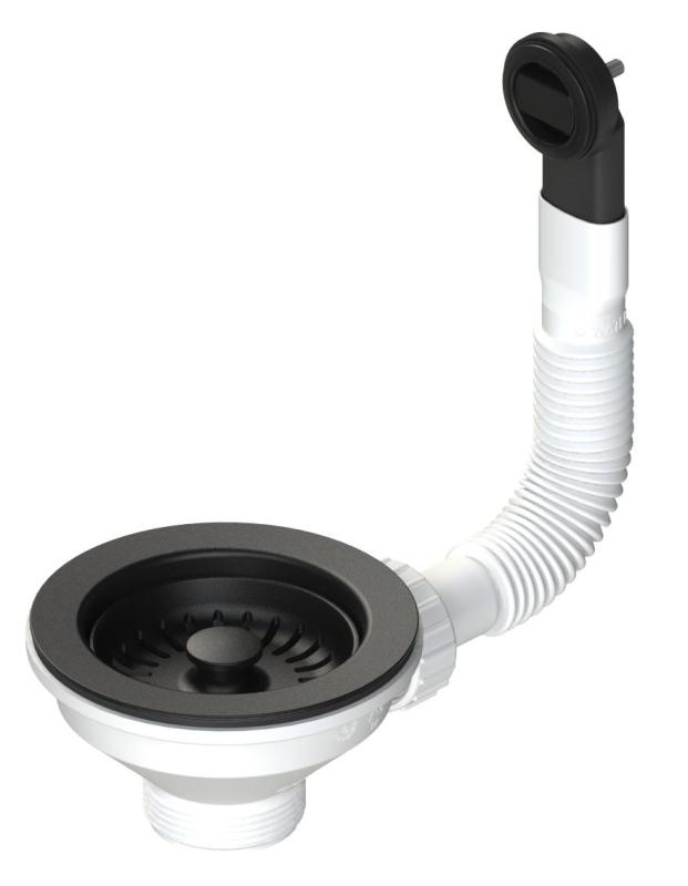 Granitemy koripistokesarja, mattamusta, viemärisarja pesualtaalle, sis. ylivuoto, pyöreä ja suorakulmainen 1208967256