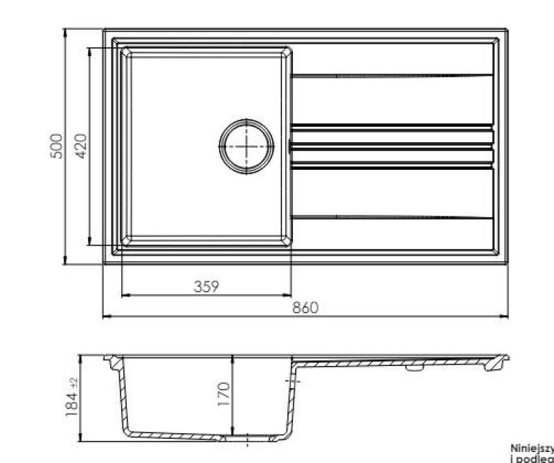 GraniteMy Vesi graniittisen päällirakennuksen valkoinen pesuallas 86x50cm käänteisellä valutuksella ja kultaisella tulppalla 1208967293