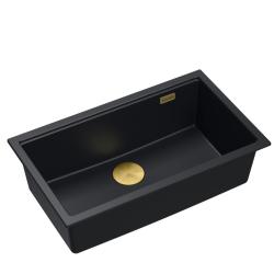 Quadri Newport II grote en diepe spoelbak graniet opbouw en onderbouw zwart spoelbak 76x45 cm met gouden plug 1208967307

Quadri Newport II suuri ja syvä allas graniitti pintaasennus ja upotu