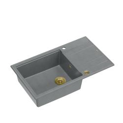 Quadri Luton harmaa graniittinen suuri päällikeallas valutusalueella, käännettävä, 86x50cm, kultaisella tulppa 1208967332