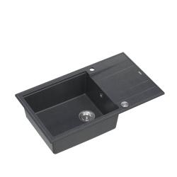 Quadri Luton antraciet granieten grote opbouw spoelbak met afdruipvlak omkeerbaar 86x50cm met rvs plug 1208967333

Quadri Luton antrasiitti graniitti suuri päälle asennettava pesuallas valutu