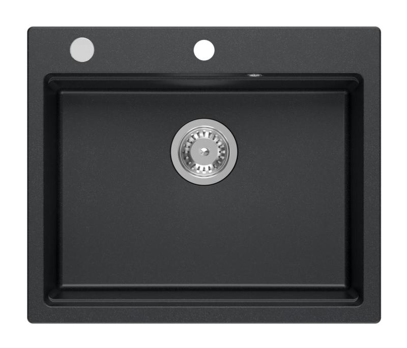 Quadri Durham antrasiitti graniitti päälle asennettava tiskiallas 595x500, jossa saippua-annostelija, leikkuulauta, lisäallas ja rullamatto 1208967379