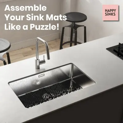 Magisso Happy Sink Puzzel musta pohjasuoja 4 kpl pesuallasta varten musta 32,5 x 32,5 cm 1208967385