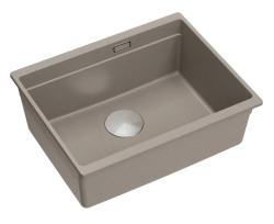 Quadri Newport II graniitti upotettu taupe pesuallas 560x450mm ruostumattomasta teräksestä valmistetulla tulppa ja viemärikansi 1208967453