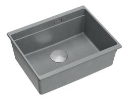 Quadri Newport II graniitti alakaappi harmaa pesuallas 560x450mm ruostumattomasta teräksestä valmistetulla tulppalla ja viemärikannella 1208967456