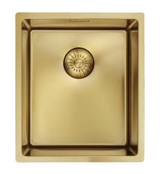 Pure.Sink Prestige allas 34x40 cm PVD Kulta 10 mm säde alapuolinen, tasoon asennettava ja päältä asennettava PPG3440-60