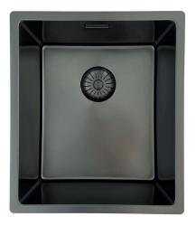 Pure.Sink Prestige pesuallas PVD gun metal 34x40 cm 10 mm säde alapuolinen, tasoon upotettava ja päällä asennettava PPG3440-61