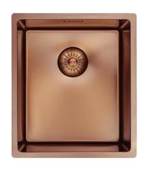 Pure.Sink Prestige allas 34x40 cm PVD Kupari 10 mm säde alakiinnitys, taso- ja päällikiinnitys PPG3440-62