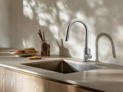 Pure.Sink Prestige ruostumaton teräs pesuallas 40x40 cm 10 mm säde, alapuolinen, taso- ja päällirakenne PPG4040-02