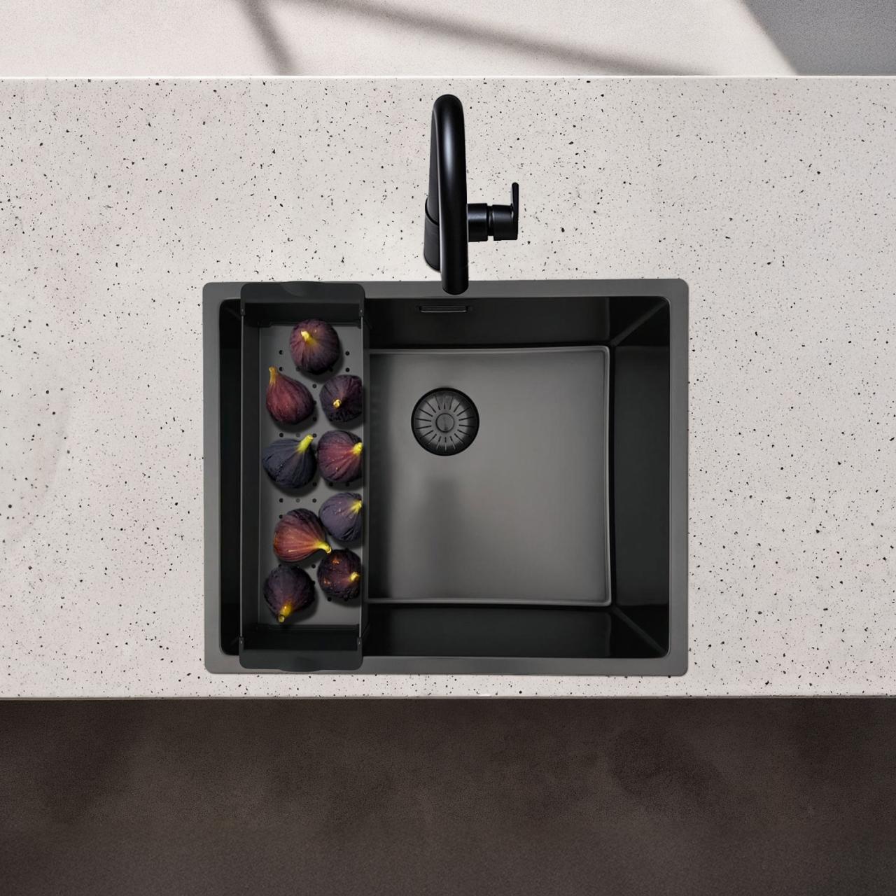 Pure.Sink Prestige insert bowl for sink Gun Metal PPGCL40-61 - Productafbeelding 2