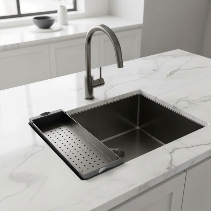 Pure.Sink Prestige upotettava allaskori Gun Metal PPGCL40-61