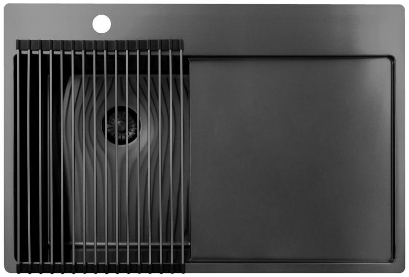 Pure.Sink Prestige roll mat sink Gun Metal PPGRM40-61