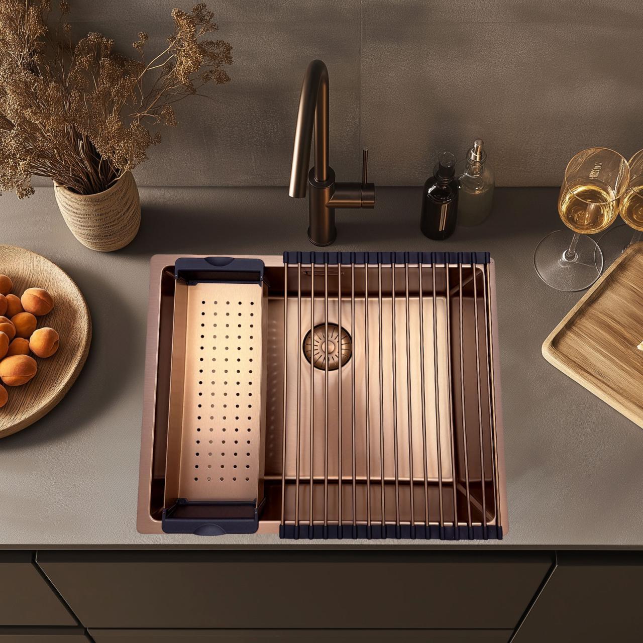 Pure.Sink Prestige roll mat sink Copper PPGRM40-62 - Productafbeelding 2