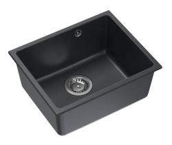 Quadri Elston Antrasiitti Graniitti Alakaapin Pesuallas 420x335mm ruostumattomasta teräksestä valmistetulla tulppa 1208967660