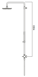 Waterevolution Flow termostaattinen suihkuyhdistelmä sadesuihkulla mattamusta 250mm pyöreä T141TNR25PR