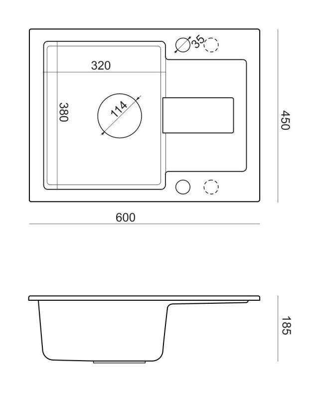 Quadri Sutton Beige Hiekka Graniitti Päälle Asennettava Pesuallas 60x45cm Valutusalueella, Käännettävä Beige Tulppalla - 1208967751