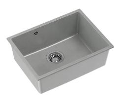 Quadri Elston Harmaa Graniitti Alakaapin Pesuallas 495x360mm ruostumattomasta teräksestä valmistetulla tulppalla 1208967773