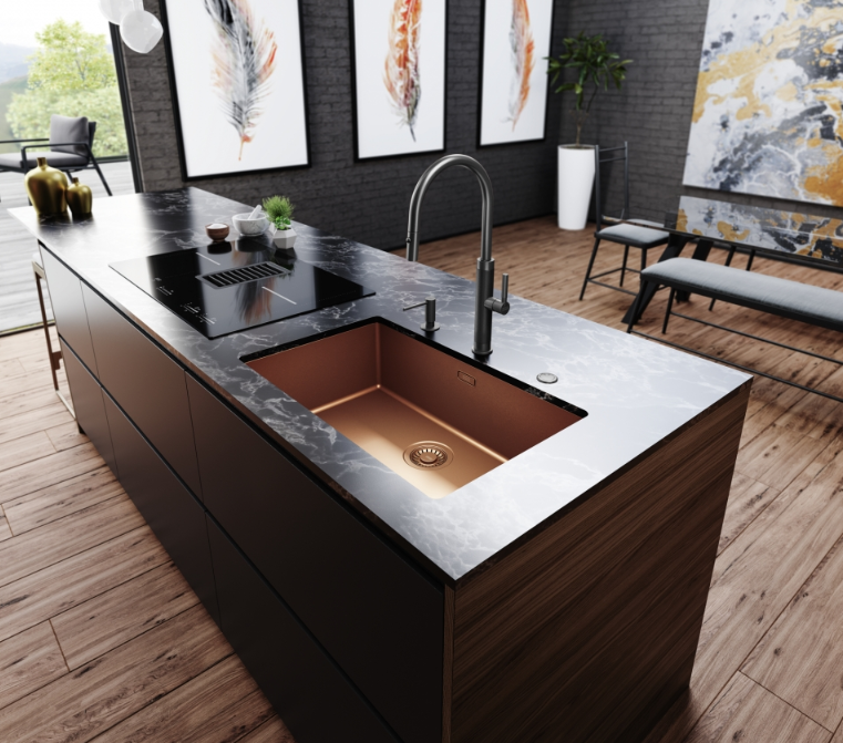 Franke Mythos Masterpiece Kitchen Faucet Anthracite with J-Spout and Pull-Out Spray Head - 115.0711.555 - Productafbeelding 8