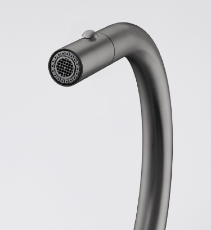 Franke Mythos Masterpiece Kitchen Faucet Anthracite with J-Spout and Pull-Out Spray Head - 115.0711.555