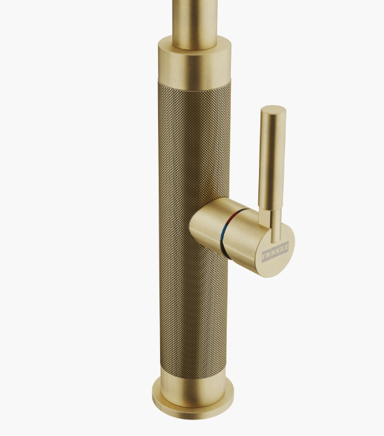 Franke Mythos Masterpiece Kitchen Faucet Gold with J-Spout and Pull-Out Spray - 115.0711.558 - Productafbeelding 2