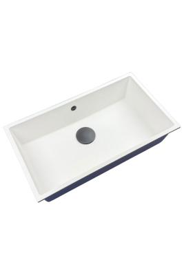 GraniteMy Universal Suuri Valkoinen Graniitti Pesuallas 74x40 cm gun metal -tulpalla - 1208967895