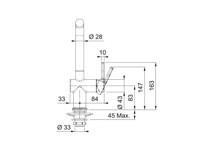 Franke Active L Kitchen Faucet Polar White with Swivel Spout 115.0653.376
