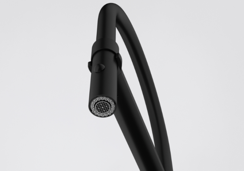 Franke Icon Yhden vivun keittiöhana joustavalla käsisuihkulla, Musta 115.0690.598