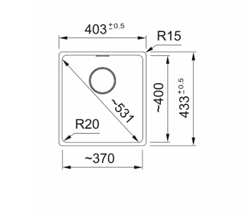 Franke Maris MRG 210-37 Fragranite Slate Grey -tiskiallas, tummanharmaa, tasoon upotettava 135.0714.609