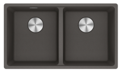 Franke Maris MRG 220-35-35 Fragranite Slate Grey Kaksoisallas harmaa tumma Tasoon upotettava 135.0714.633