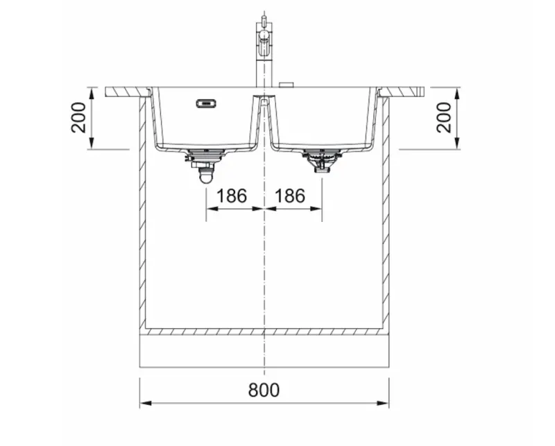 Franke Maris MRG 220-35-35 Fragranite Slate Grey Kaksinkertainen Tiskiallas harmaa tumma Tasoon Upotettava 135.0714.633
