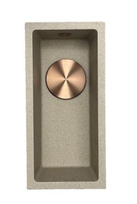 GraniteMy Universal graniitti beige hiekka pieni pesuallas 17x40 cm pinta-asennus ja tasoasennus kuparitulpalla 1208968004