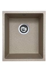 GraniteMy Universal graniittinen beige hiekkapesuallas 34x40 cm päälleasennus, alta-asennus ja taso-asennus ruostumattomasta teräksestä valmistetulla tulppalla 1208968007