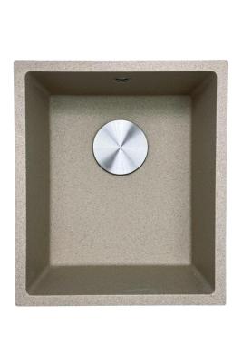 GraniteMy Universal graniittinen beige hiekkapesuallas 34x40 cm päälleasennus, alta-asennus ja taso-asennus ruostumattomasta teräksestä valmistetulla tulppalla 1208968007