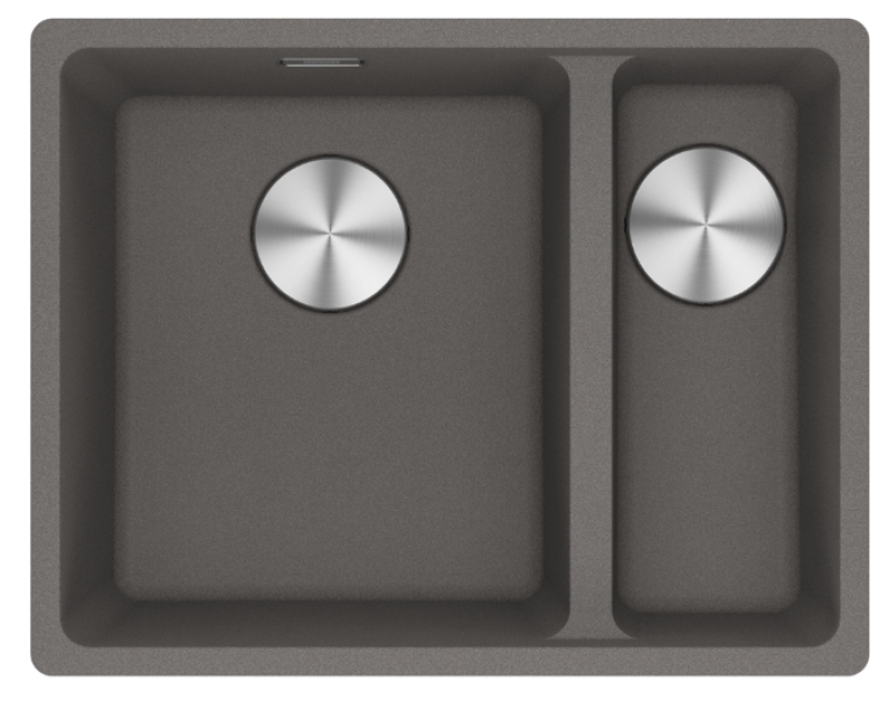 Franke Maris MRG 260-34-15 Fragranite Slate Grey Sink Left Basin Dark Grey Flush Mount 135.0714.635