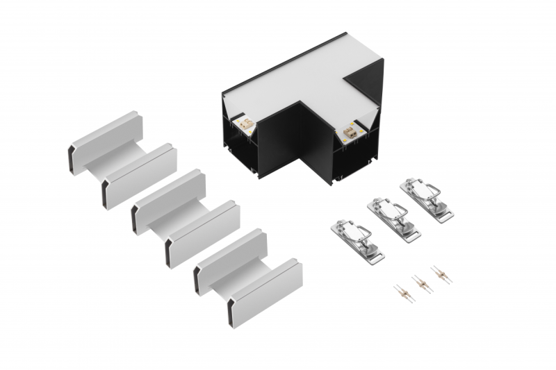 VINEA T-liitin, LED, musta